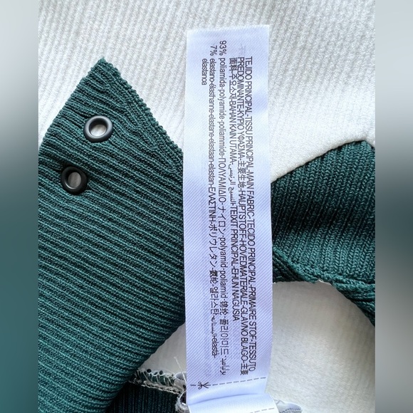 Zara RETRO SEAMLESS TOP Green Collared Stretchy Shirt- X/S- NWOT - Picture 11 of 12